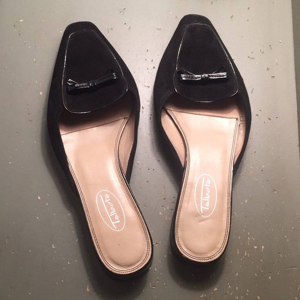 Talbots women's suede black mules